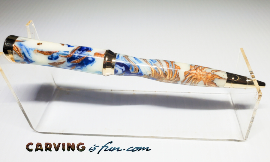 Pinecone and Alumilite Resin Hand Crafted Pen